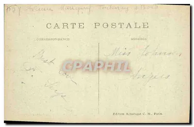 Bois de Vincennes — Um Ponte rustica — Edição Artística C.M. — Verso