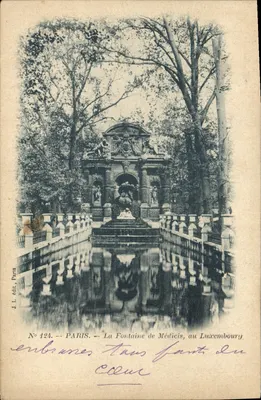 Paris — A Fonte de Médicis, no Luxembourg — J.L. édit, Paris, N° 124