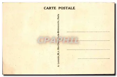 Parijs — Uitzicht op de Seine en de Conciergerie — A. Leconte, r. Ste-Croix-de-la-Bretonnerie, Parijs — Achterkant