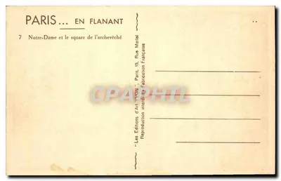 Notre-Dame w Paryżu — widok z Seiny — wydawca JUON — Rewers