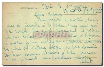 Boulevard St-Denis i Porte Saint-Martin — Paryż — L'Adenla, n°140 — Rewers