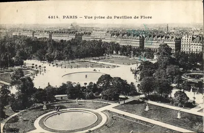 Paris — Vista tirada do Pavilhão de Flore — Editor anônimo, n° 4514