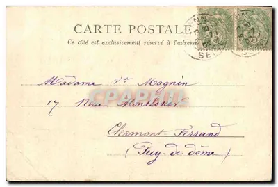 Tarjeta postal antigua París Iglesia del Sagrado Corazón — Reverso
