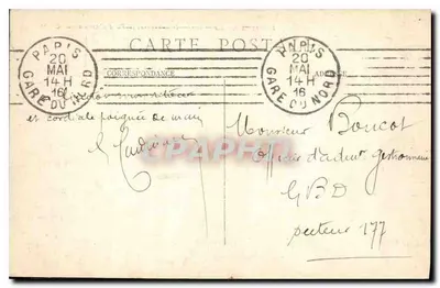 Paryż — Pałac Miejski i Most Arcole — C. M. n° 1199 — Rewers