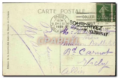 Parigi - Hotel degli Invalidi (La Batteria Triomphale) — Edizione della Società degli Amici dell'Armata — Verso