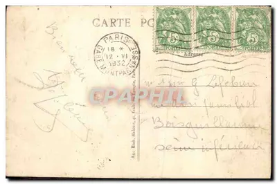 París — Hotel de Ville — E.M. — Reverso
