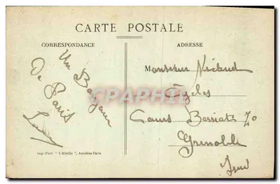 Parijs — Arc de Triomphe de l'Étoile — Invoer van de Avenue de la Grande-Armée — Imp. Phot. 'L'Abaille', Aunisères-Parijs, n° 162 — Achterkant