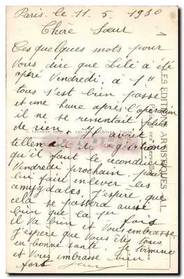 Parijs - De Basiliek van het Heilig Hart met de Monumentale Trap — A. L. n°19 — Achterkant