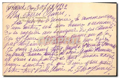 O Sacré-Cœur de Montmartre — vista panorâmica — Yvon, n°17 — Verso