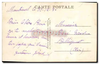 Parijs — Het Heilig Hart van Montmartre en de Savoyarde — E.M. — Achterkant