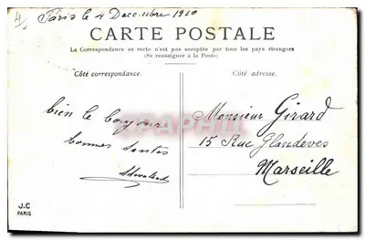 Paris — Die Bastille und die Siegessäule — J.C. Paris — Rückseite