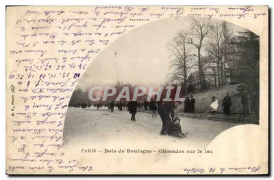 PARIS — Bois de Boulogne — Deslizamentos no lago