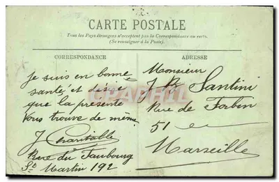 CPA Paris Panorama vers Notre Dame — Verso