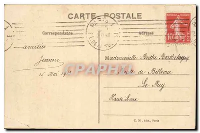 Paris — O Palácio de Justiça — C. M. n° 308 — Verso