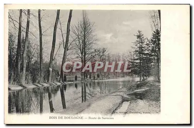 Bois de Boulogne — Rua de Suresnes — Edição Phil. Rosen, Paris