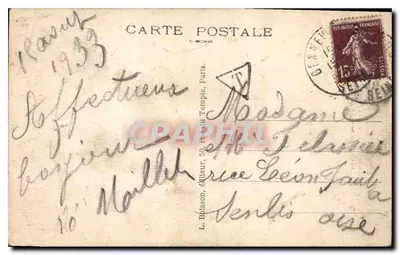 Parijs-Montmartre — Plein Sint-Pieter en de nieuwe trapgezichten ingewijd in 1930 — J.H. uitgever, n° 04 — Achterkant