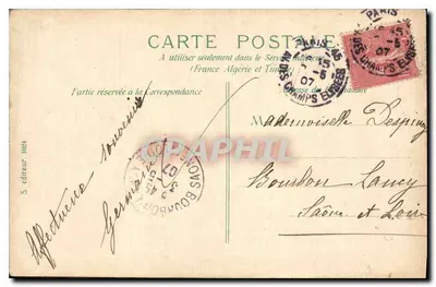 Paris - Palácio do Luxembourg — vista do jardim com lago e barcos a vela — editor S. editor 1924 — Verso