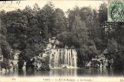 PARIS — O Bois de Boulogne — A Cascata — LL. n°258