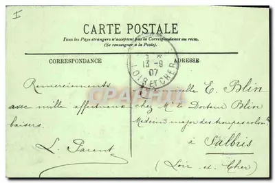 PARIS — O Bois de Boulogne — A Cascata — LL. n°258 — Verso