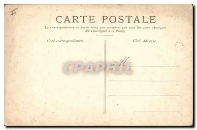 Paris — O Grande Palácio — Bilhete postal antigo — Verso