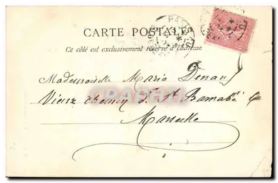 Paryż — Katedra Notre-Dame — Portal królewski — E. L. D., Paryż, nr 314 — Rewers