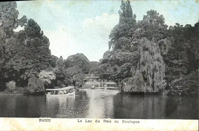 Paris — O Lago do Bois de Boulogne — editor desconhecido, número de série não visível
