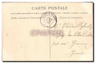 Bois de Vincennes — La Cascade — Collectie van de Post — Achterkant