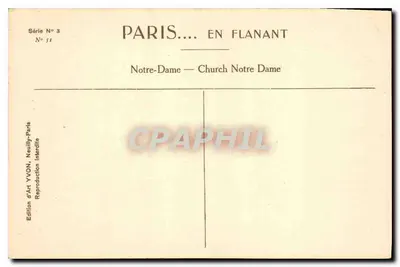 Notre-Dame de Paris — Wydawca YVON, Neuilly-Paris, seria N°3, N°51 — Rewers