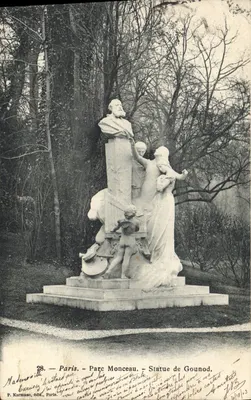 Paris — Parc Monceau — Estátua de Gounod — P. Karmuse, editor