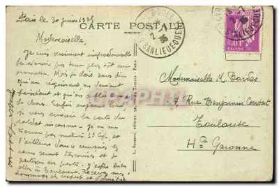 Francuski pomnik — żołnierz zginął dla Ojczyzny — L. Basseon, wydawca — Rewers