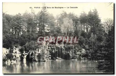 Paris — O Bois de Boulogne — A Cascata — Edição Giullat, Paris