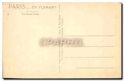 Wielki Pałac — Paryż — Éditions d'Art Flanant — Rewers