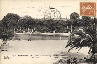 Jardim do Luxembourg — O Bassin — F.F. Paris, n°79