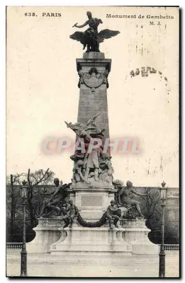 Monument Gambetta — Paryż — M. J. wydawca, nr 635