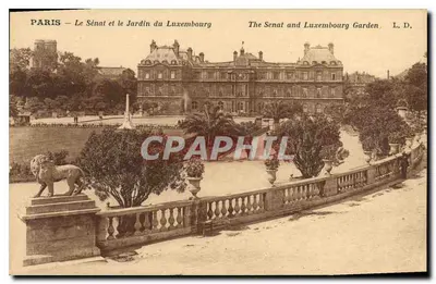 Paris — O Senado e o Jardim do Luxembourg — L. D.