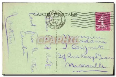 Notre-Dame w Paryżu — Katedra zaczęta w 1163, zakończona około 1260 — wydawca J. H. n° 369 — Rewers