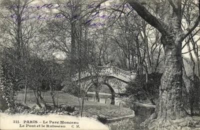 Paris - O Parc Monceau — O Ponte e o Riu — C.M. n°311