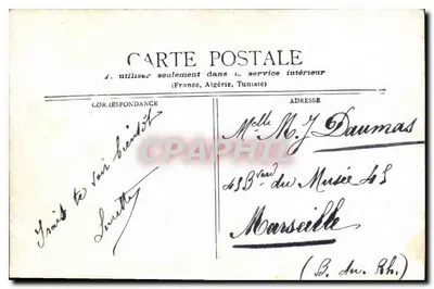 Paris - Boulevard e Porta Saint-Denis — editor Paris-Poste, número de série não visível — Verso