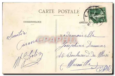 Jardim do Luxembourg — avenida central com estátua — editor anônimo, n° 521 — Verso
