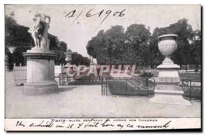 Paris — Avenida central do jardim das Tuileries