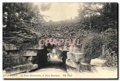 Paris — O Parque Montsouris, o Ponte Rustique — ND Fot. n°217
