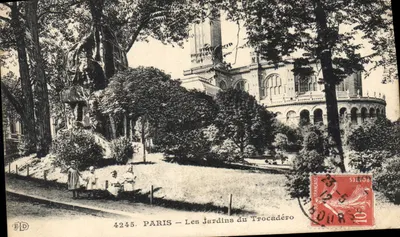 PARIS — Jardins do Trocadéro — Editor E.D. n° 4245