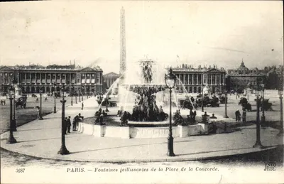 Paris — Fontes jorradoras da Praça da Concórdia — JND Phot.