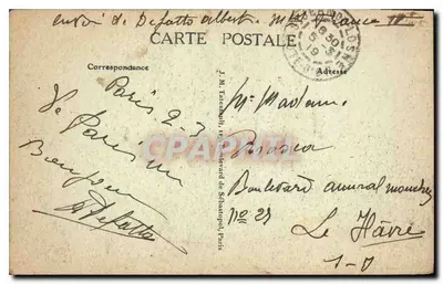 París — Iglesia de la Trinidad — L.M.T., París — Reverso