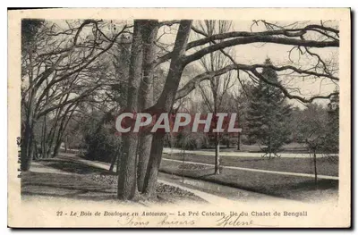O Bois de Boulogne no Outono — O Pré Catelan, Local do Chalet de Bengall — Ed. Pons Baisers Hélène