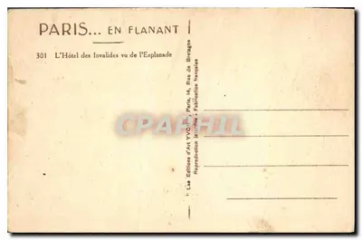 Das Hôtel des Invalides — Ansicht der Esplanade — Yvory — Rückseite