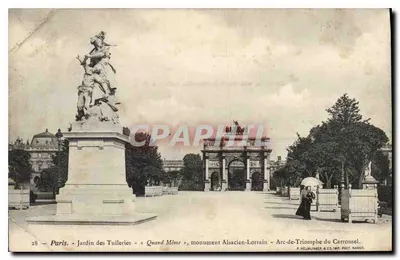 Paris - Jardim das Tuileries - « Quand Même », monument Alsacien-Lorrain - Arco do Triunfo do Carrousel