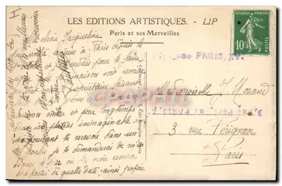 PARIS — Das Palais und der Garten des Luxembourg — LIP — Rückseite