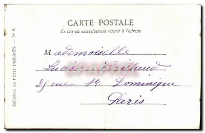 Paryż — Plac Republiki — Kolekcja Petit Parisien, nr 5 — Rewers