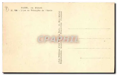 Parijs — Arc de Triomf van de Ster — Les Éditions d'Art Wébès, Parijs — Achterkant